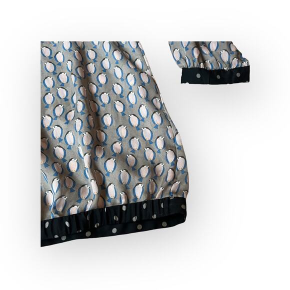 Women's Limited Bird Print Silk Like Blouse - Picture 6 of 10